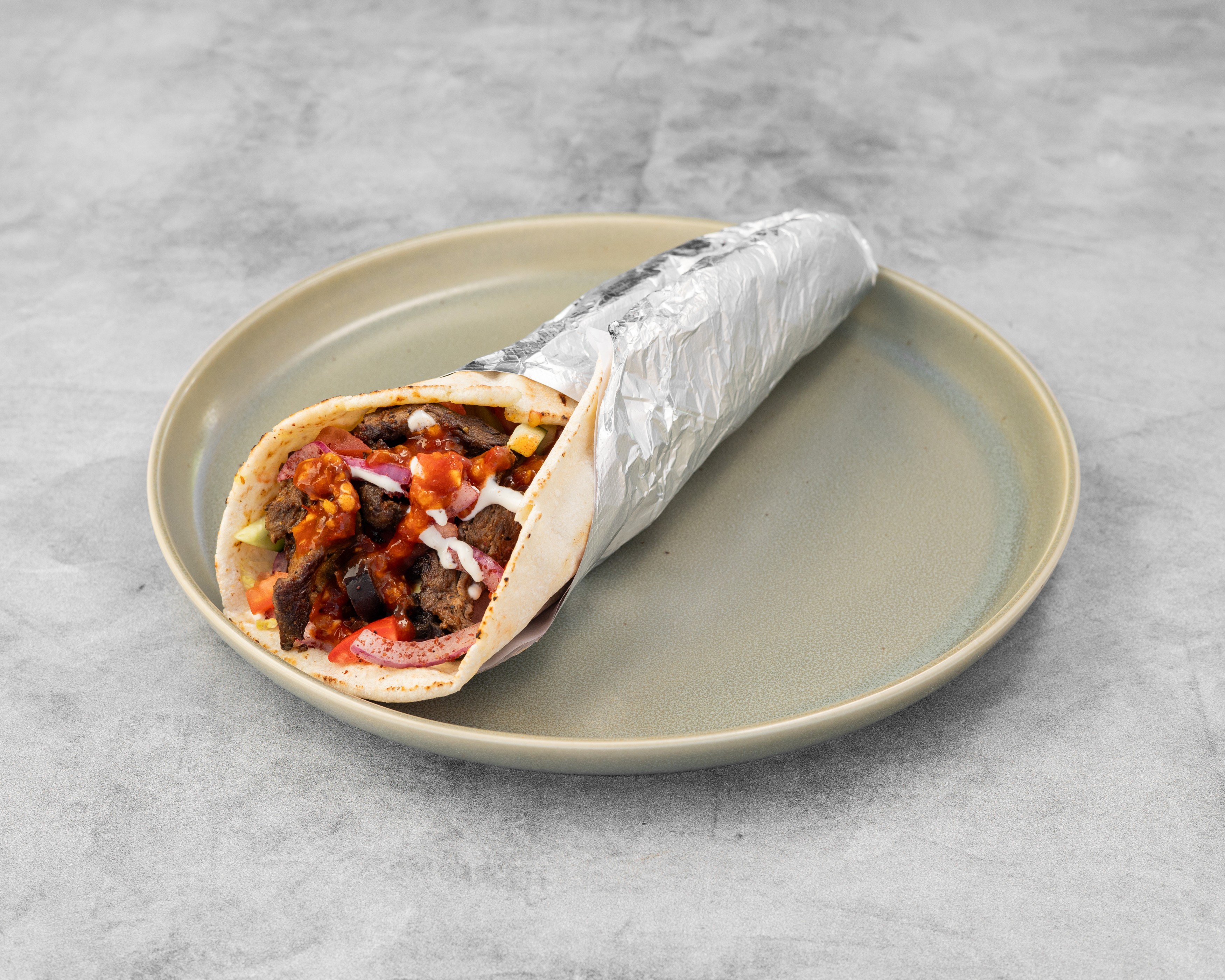 Lamb Mediterranean Wrap food truck San Marcos